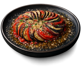 Tian de legumes mediterrâneos, imagem do projeto